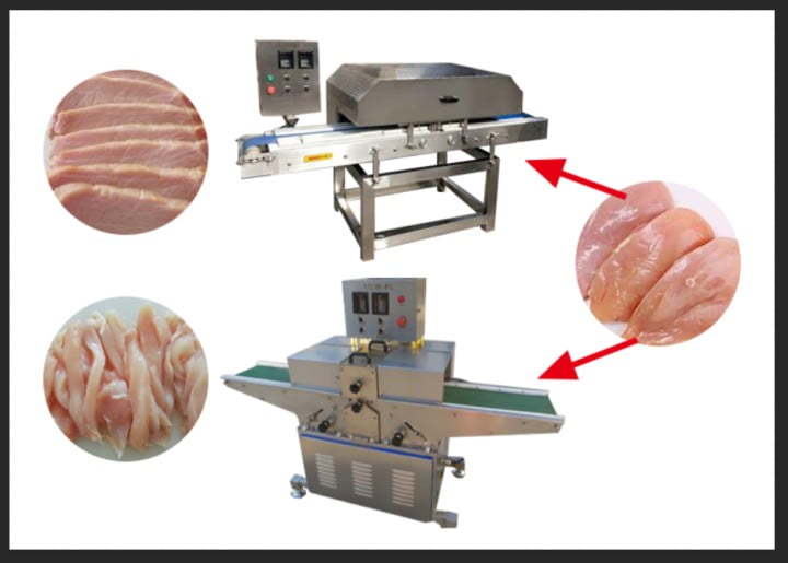 Horizontal chicken breast slicing machine,chicken fillet cutting machine 